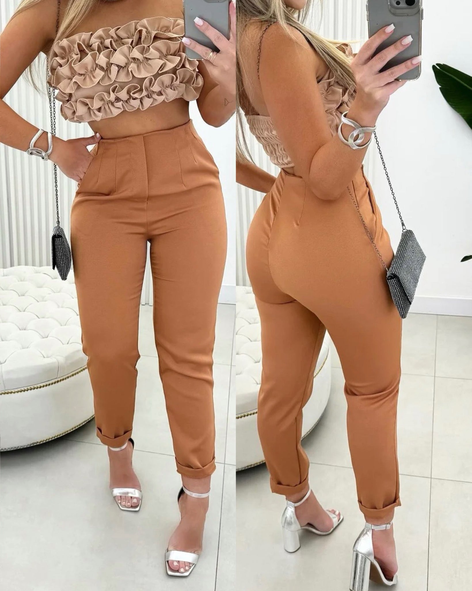 Calça Alfaitaria Betânia Caramelo / Pp - 34