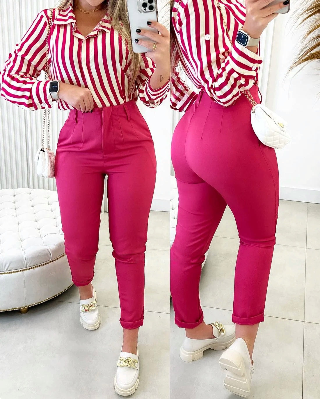 Calça Alfaitaria Mikal Pink / Pp - 34